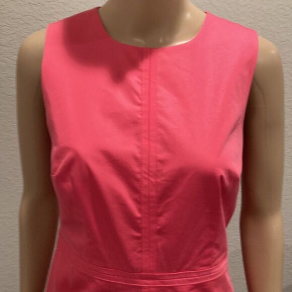 Nwt Ann Taylor pink sleeveless shift dress with gold tone side zipper - Picture 2 of 6
